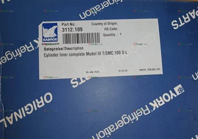 York Parça 3112.109 Silindir Gömleği Yeni 2025 CHVAC