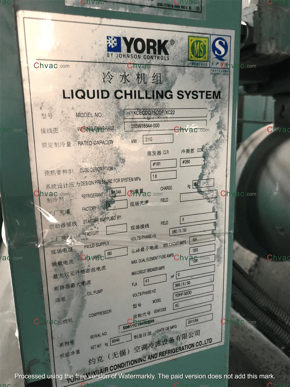 York 600TR Soğutucu Stokta Var